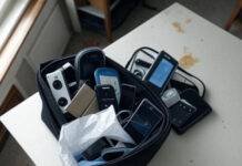 Travel Tech Revolution: The Coolest Gadgets You Didn’t Know You Needed Chaotic gadget unpack on messy kitchen table