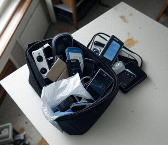 Travel Tech Revolution: The Coolest Gadgets You Didn’t Know You Needed Chaotic gadget unpack on messy kitchen table