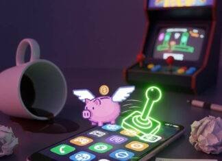 From Gaming to Finance: The Most Popular Apps Trending This Year Gaming and finance apps glow on a messy desk