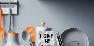 Best Kitchen Gadgets for Small Spaces/Apartments Chaotic Countertop: Funny Kitchen Mess with Apple & Dish Rack