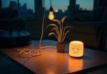 Smart Home Devices That Kinda Keep My Life Together Messy Philly coffee table with glowing smart gadgets