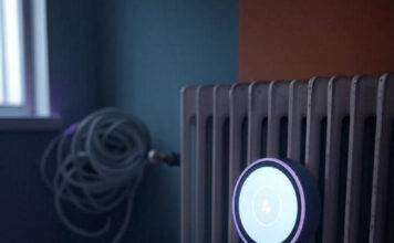 Smart Home Vs Traditional Home: Which One Saves You More Money Over Time? Smart thermostat glows by rusty radiator, bills spill, quirky sign