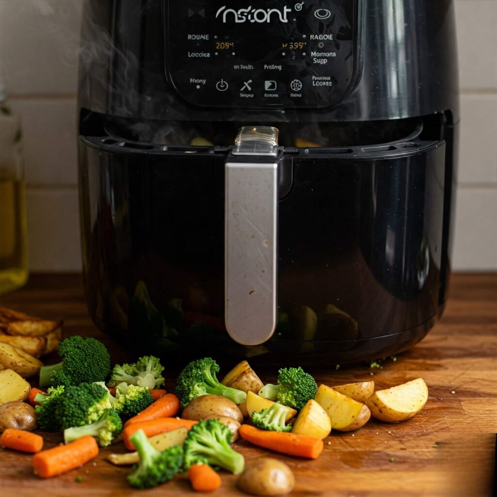 Greasy Air Fryer Cooking Veggies