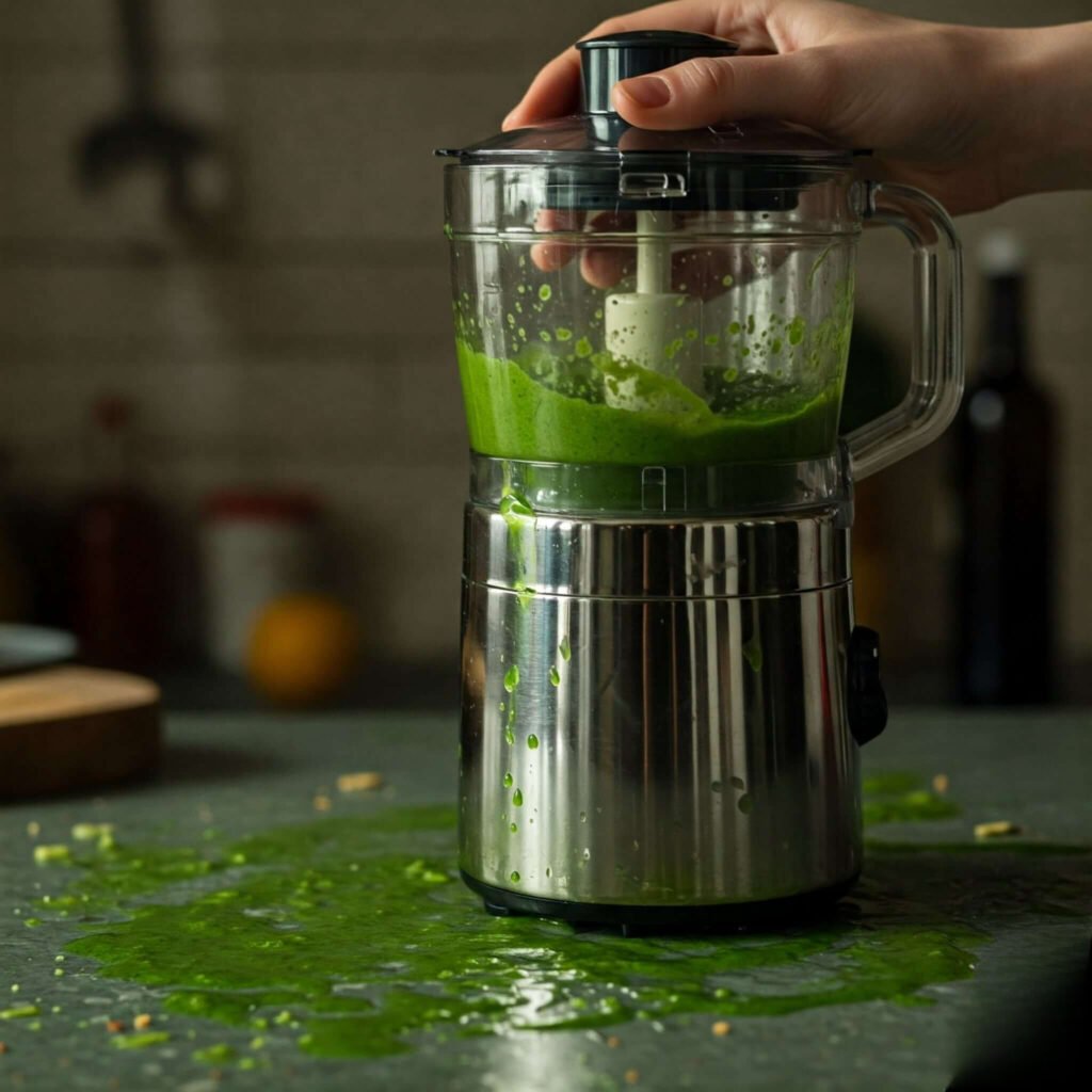 Smoothie splatter mini food processor