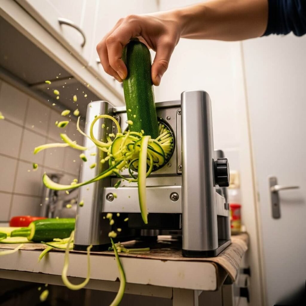 Zucchini Spiralizer Fail: A Messy Kitchen Story
