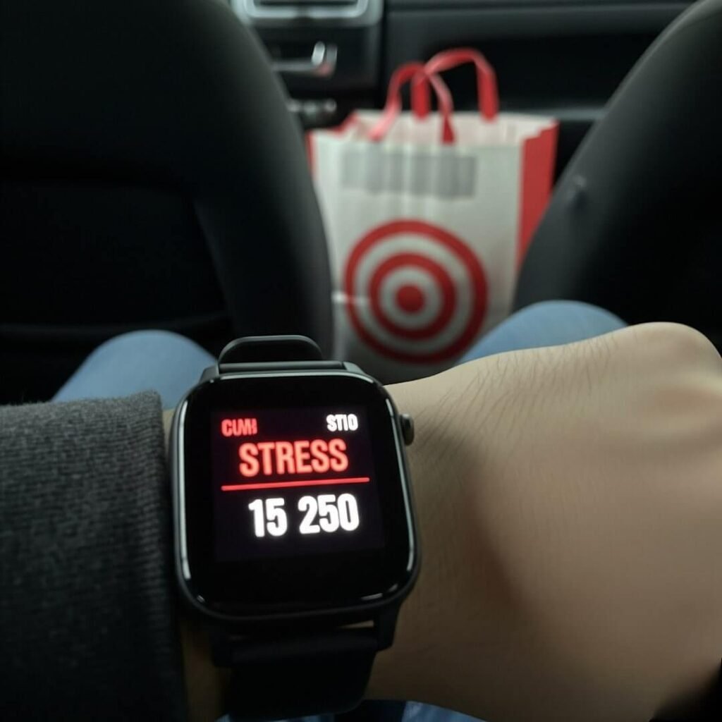 Stress Alert: Smartwatch Flashes a Warning While Shopping at Target