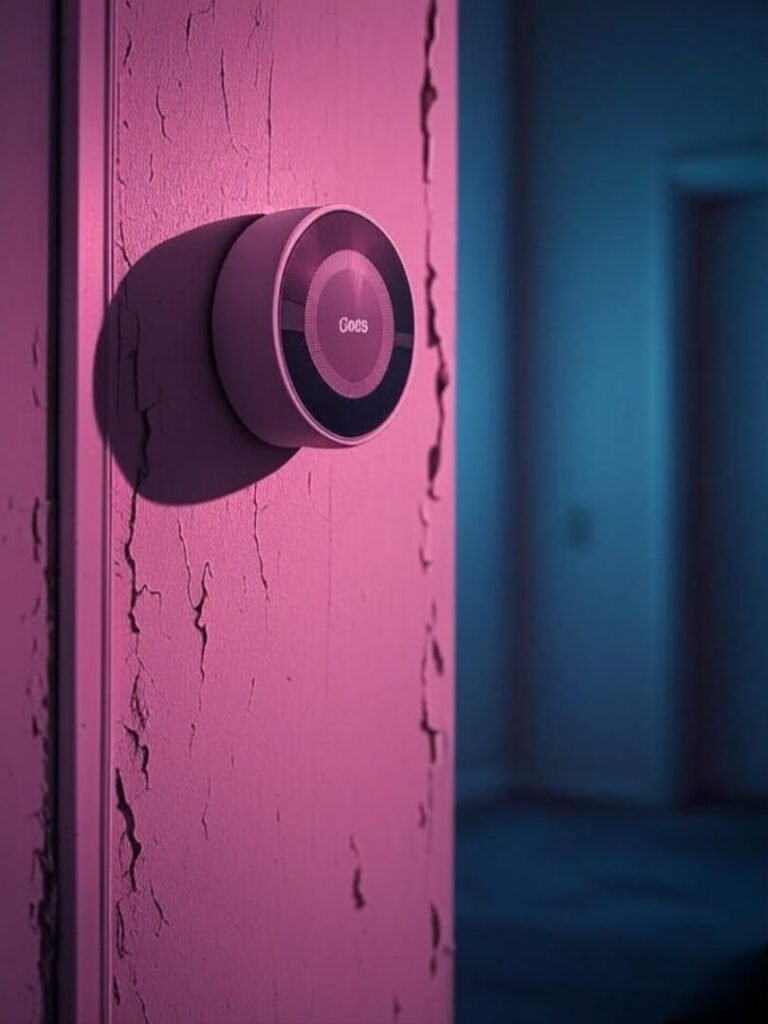 Annoyed shadow looms over quirky smart thermostat