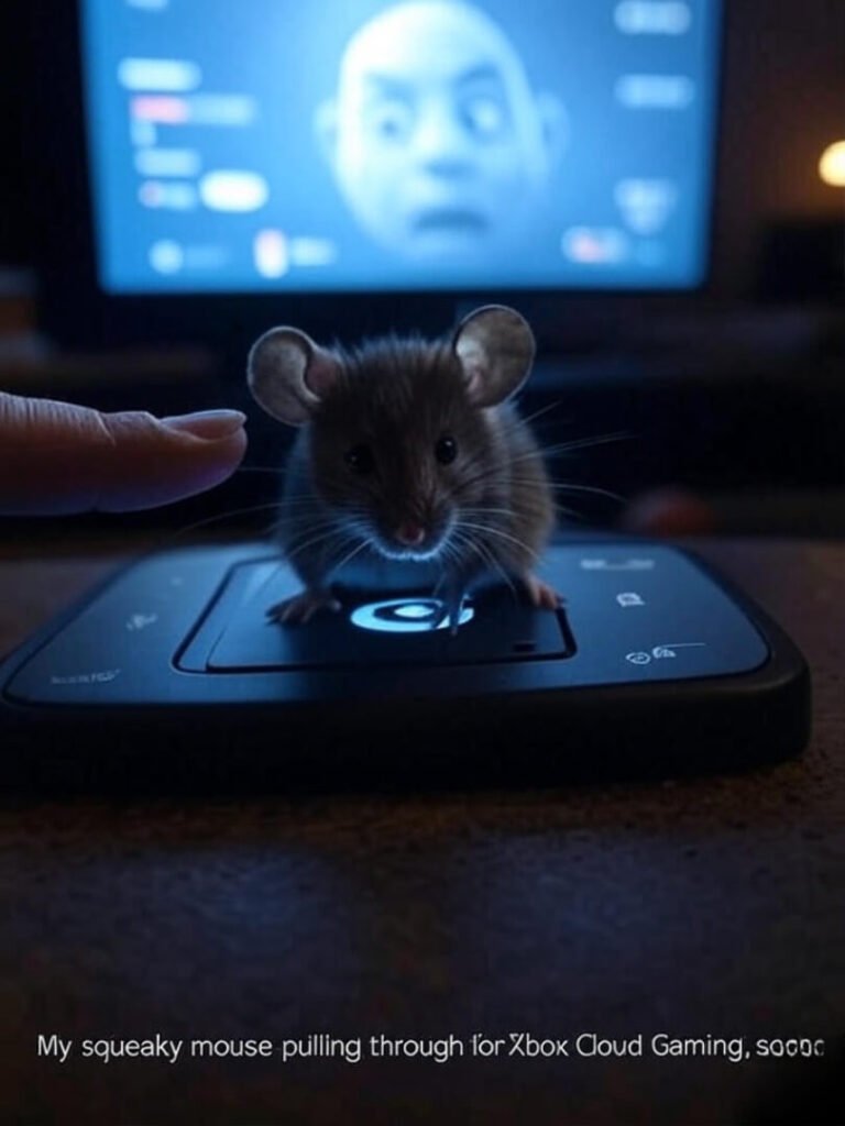 Grimy mouse, finger click, Xbox Cloud Gaming glow