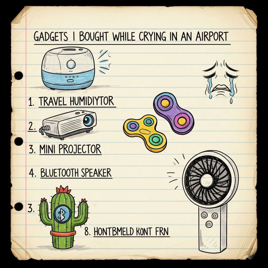 Gadgets I Bought While Crying in an Airport."