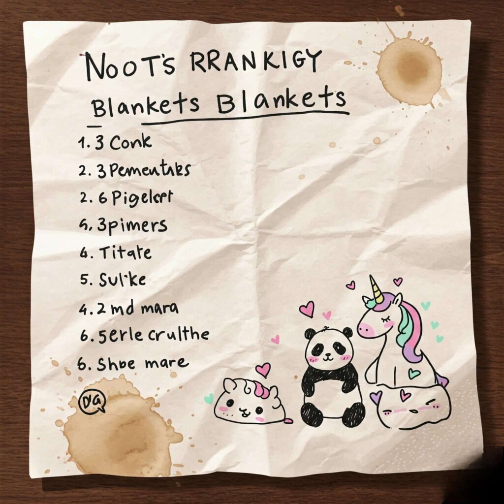 Blanket Ranking Napkin: Doodles & Coffee