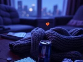 Why These Casual Games Are Taking Over Your Screen Time (And You’ll Love It!) Messy table, phone puzzle, Red Bull, scarf, 8-bit heart