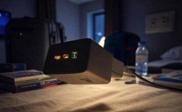 Universal Power Adapter Best Buy Glowing Universal Adapter in Messy Hotel Room