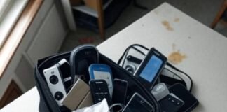 Travel Tech Revolution: The Coolest Gadgets You Didn’t Know You Needed Chaotic gadget unpack on messy kitchen table