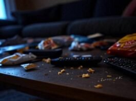 Good Streaming Devices That Don’t Make Me Wanna Scream Messy table with streaming devices, crumbs, soda stains