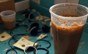 Latest Bose Wireless Earbuds: Is It Worth Buying? Messy kitchen counter with Bose earbuds, coffee spill