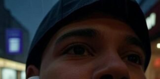 Latest Apple AirPods Review: Is It Worth Buying? Rainy urban chaos with AirPods 4, vintage vibe