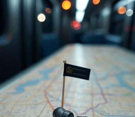 Latest Sony Wireless Earbuds: Is It Worth Buying? Sony WF-1000XM5 on coffee-stained NYC map, flag-waving