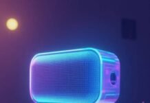 Audio-Video Trends 2025: What Every Tech Enthusiast Needs to Know Now Glowing speaker, messy desk, duck with headphones