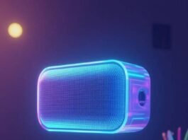 Audio-Video Trends 2025: What Every Tech Enthusiast Needs to Know Now Glowing speaker, messy desk, duck with headphones