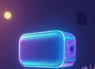 Audio-Video Trends 2025: What Every Tech Enthusiast Needs to Know Now Glowing speaker, messy desk, duck with headphones