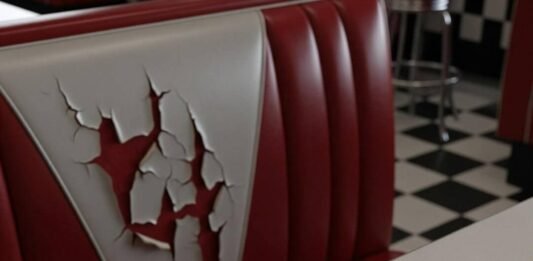 Best Apps for Mental Health and Wellness: Your Path to Calm in 2025 Diner booth, cracked seat, phone with mindfulness app, self-help book