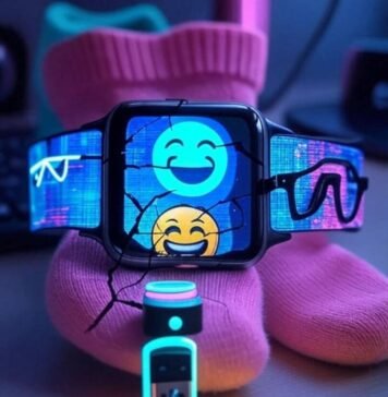 10 Must-Have Wearables of 2025 That Are Actually Useful Cracked smartwatch, glitchy band, crooked AR glasses, quirky tech fail