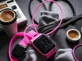 Smart vs Stylish: Which Wearables Are Worth Your Money? Scratched smartwatch, neon tracker, socks, Walkman, coffee-stained bag