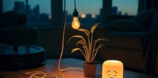 Smart Home Devices That Kinda Keep My Life Together Messy Philly coffee table with glowing smart gadgets