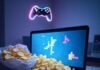 The Ultimate Guide to Free Online Games That Don’t Need Downloading Neon gaming desk, chips spill, controller floats